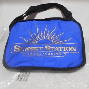 NEW Sunset Sation Hotel Casino Cooler zipper tote bag adjustable strap X pockets